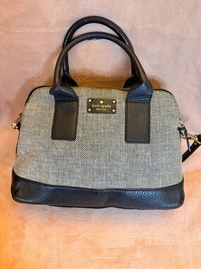 kate spade Black & Cream Structured Satchel